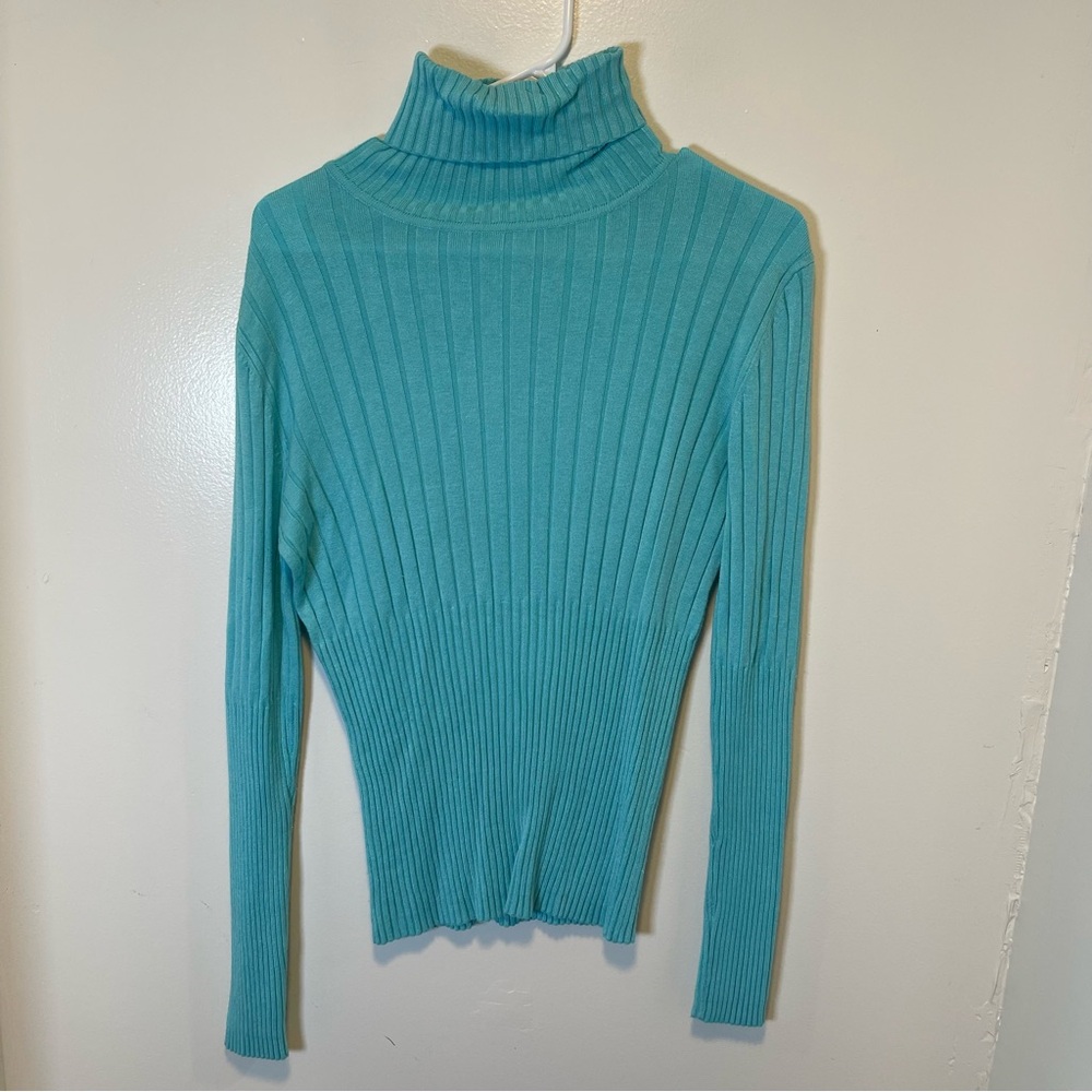 No Boundaries Turquoise Ribbed‎ Turtleneck Sweater junior size XL
